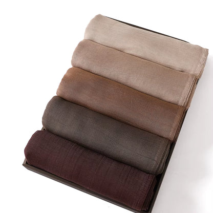 Women's Islamic Hijabs - Soft Viscose Rayon Shawls, Plain Thin Headscarves, 200x85 cm