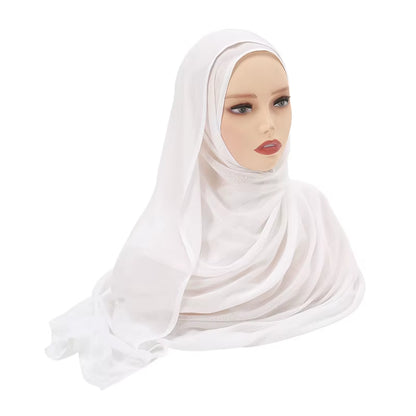 Women's Islamic Hijabs - Soft Viscose Rayon Shawls, Plain Thin Headscarves, 200x85 cm