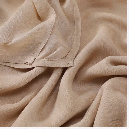 Women's Islamic Hijabs - Soft Viscose Rayon Shawls, Plain Thin Headscarves, 200x85 cm