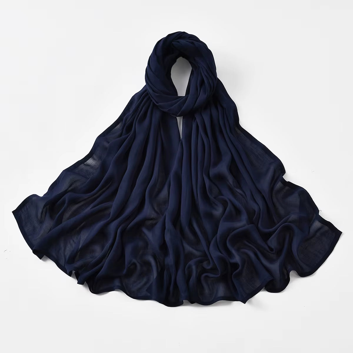 Women's Islamic Hijabs - Soft Viscose Rayon Shawls, Plain Thin Headscarves, 200x85 cm