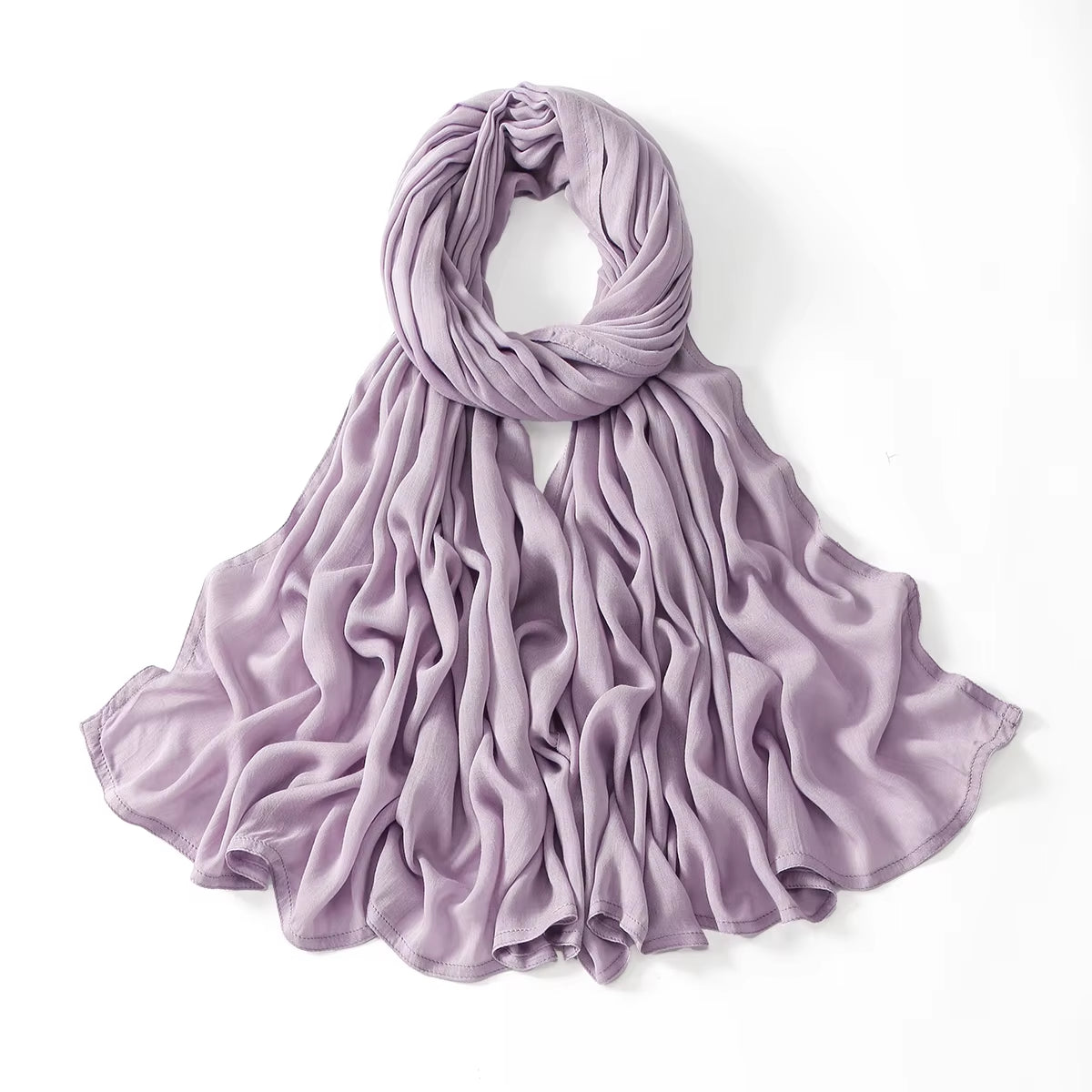 Women's Islamic Hijabs - Soft Viscose Rayon Shawls, Plain Thin Headscarves, 200x85 cm