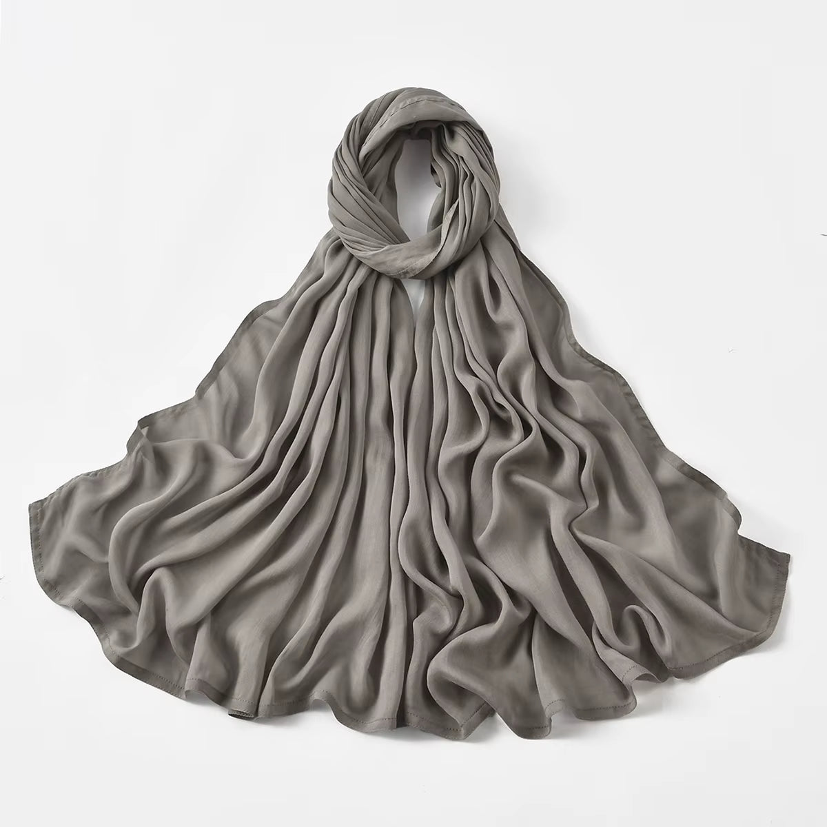 Women's Islamic Hijabs - Soft Viscose Rayon Shawls, Plain Thin Headscarves, 200x85 cm