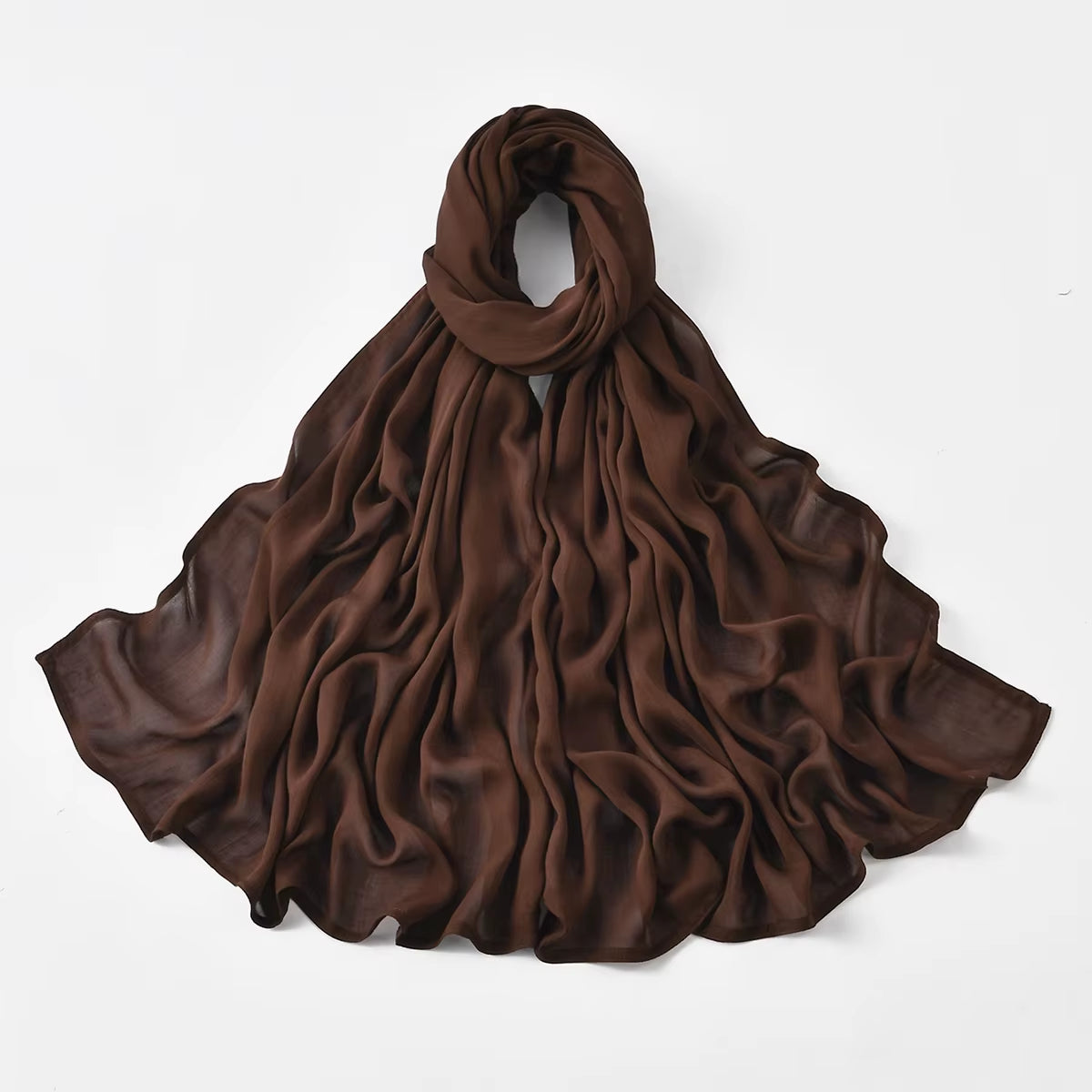 Women's Islamic Hijabs - Soft Viscose Rayon Shawls, Plain Thin Headscarves, 200x85 cm