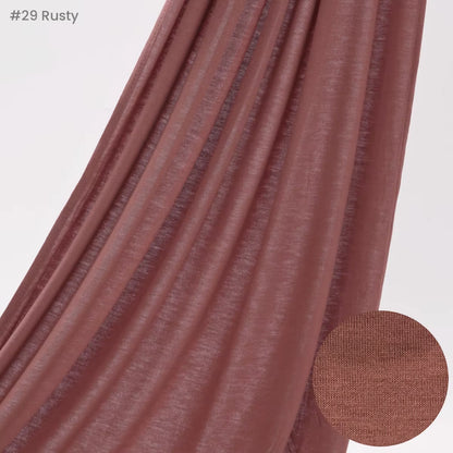 29Colors Cheap Jersey Hijab Scarf Solid Muslim Long Scarves Turban Shawl Elastic Cotton Arab Headscarf Head Wraps Saudi Hijabs