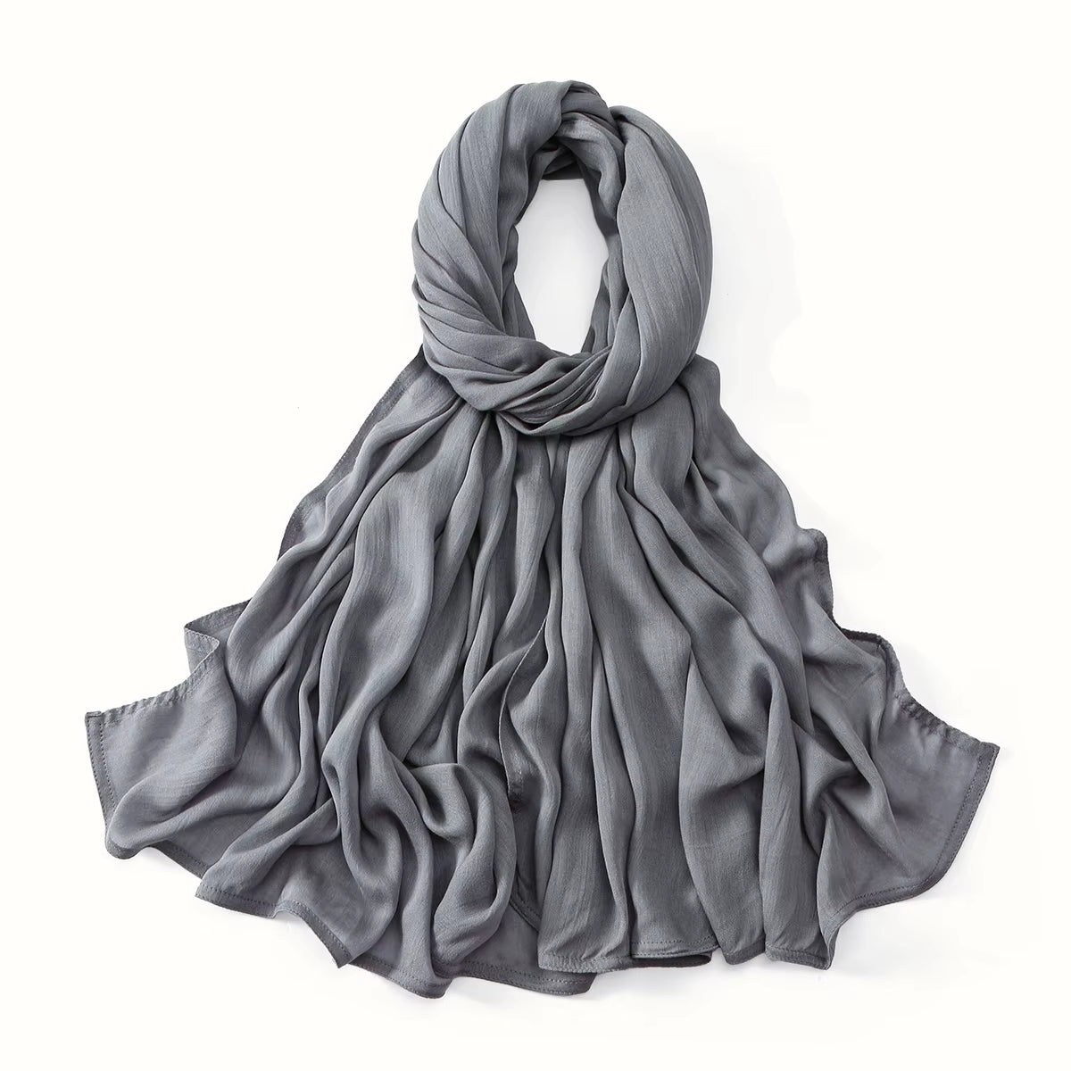 Women's Islamic Hijabs - Soft Viscose Rayon Shawls, Plain Thin Headscarves, 200x85 cm