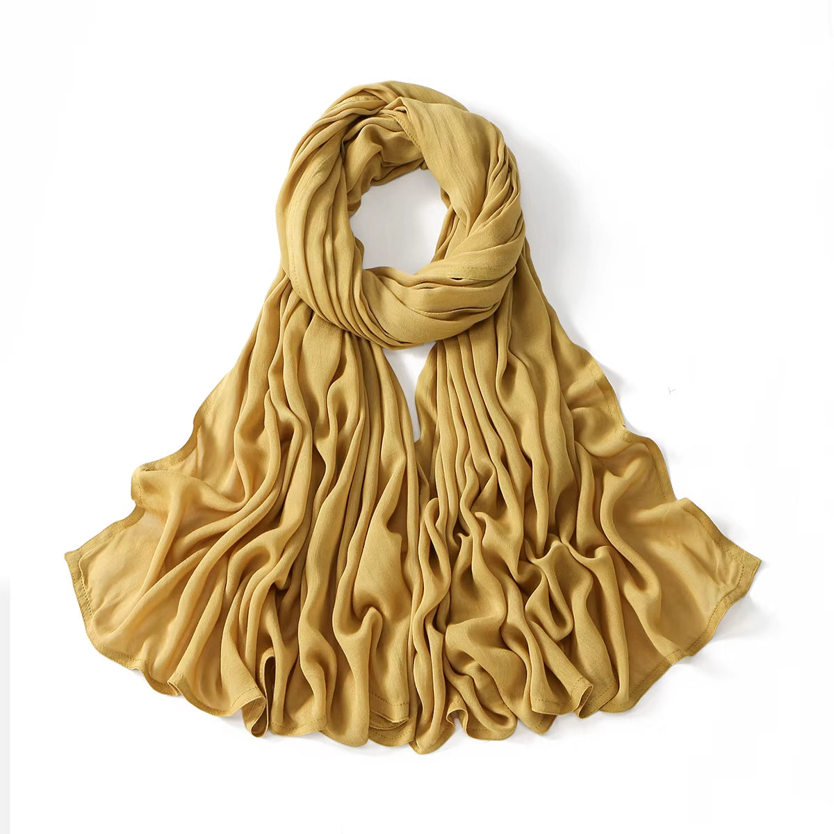 Women's Islamic Hijabs - Soft Viscose Rayon Shawls, Plain Thin Headscarves, 200x85 cm